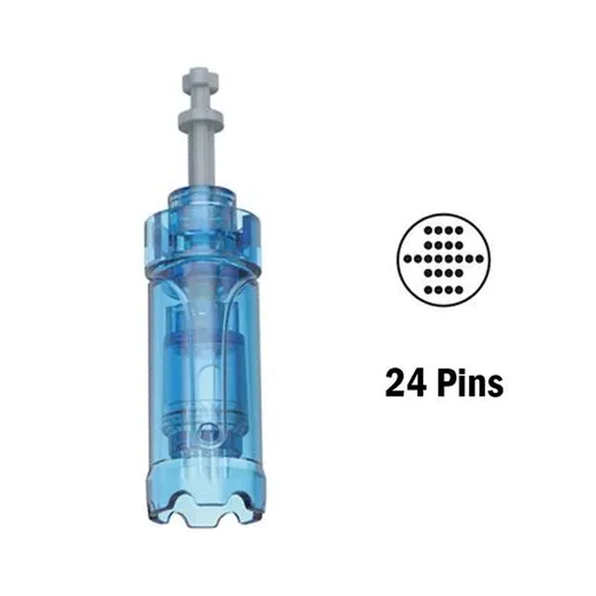 24-pin replacement cartridge for Dr. Pen A11, M8s, A9 and A8S with tip-pattern diagram