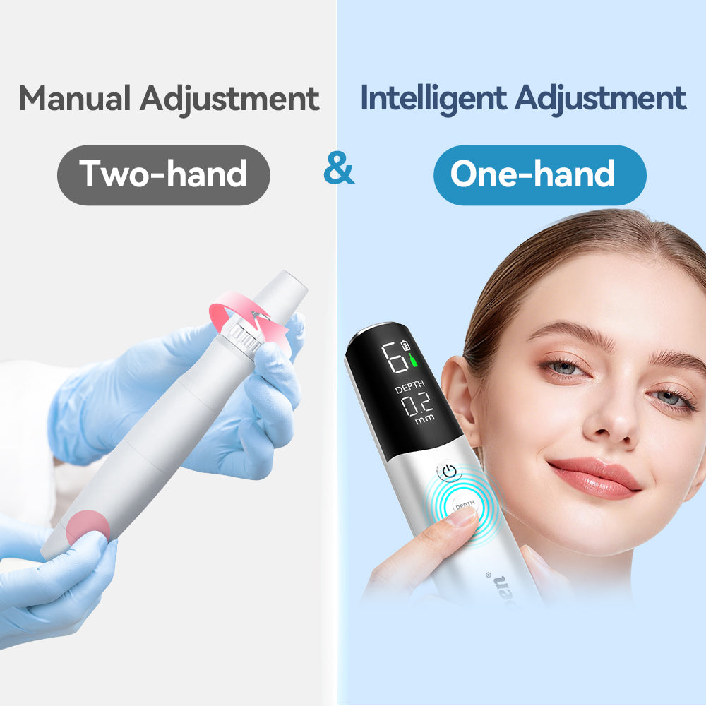 Comparaison visuelle du réglage M9 par boutons avec une bague manuelle